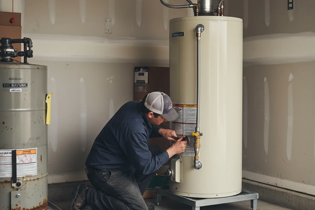 Water heater and shutoff valve replacement in Lake Providence
